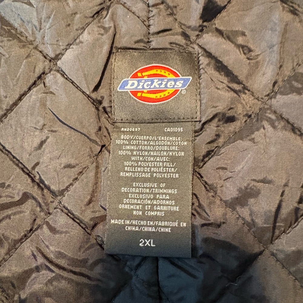 Dickies Black Canvas Overalls with Logo Patch - Picture 4 of 8